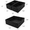 VK Living Woven Storage Box Basket Bin Container, Woven Strap Basket, Nylon Woven Box Basket, Underwear Bra Storage Organizer Divider for Drawer, Dresser, Closet, Black, Set of 4